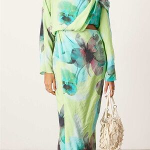 ASOS Green Floral Dress